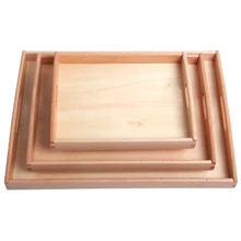 

Montessori Practical Life Material Beech Wooden Tray Toys Teaching Aids Storage Daily Life Supplies Toys For Children L2464K