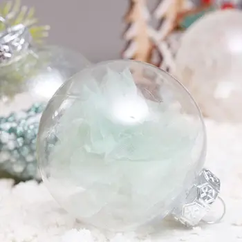 

1 Set 6cm/24 Pcs Christmas Balls Clear Plastic Ornaments Xmas Tree Hanging Decor New 2020
