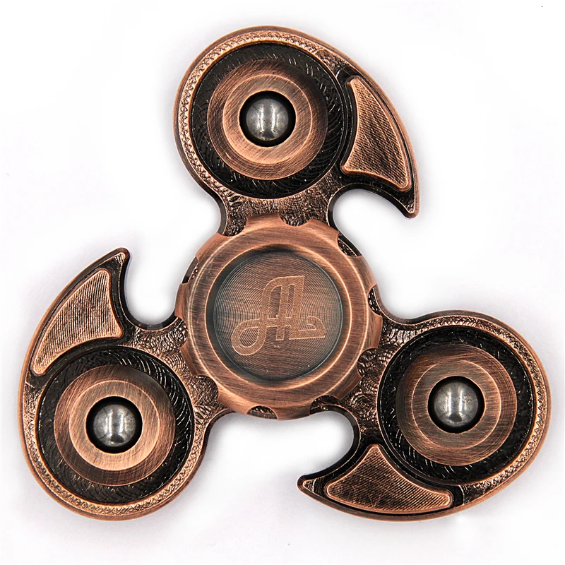 Орлиный глаз Чистая медь tri spinner EDC ручной вращения сенсорные само СДВГ детей/взрослых игрушка высокого давления