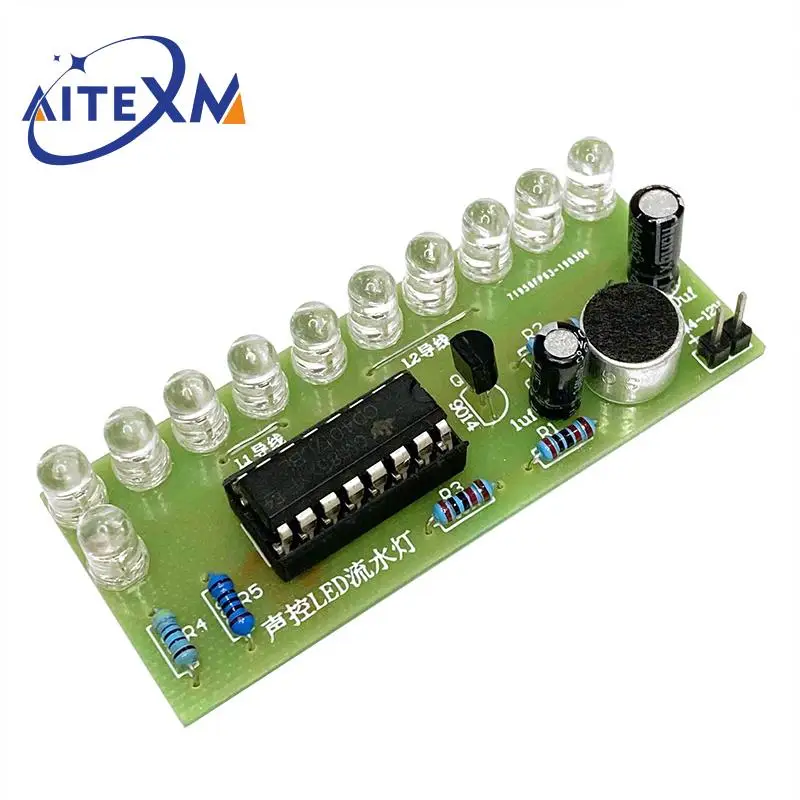 Voice activated LED Water Light Kit CD4017 Lantern Control Fun Electronic Production Teaching Training Diy Module | Электронные