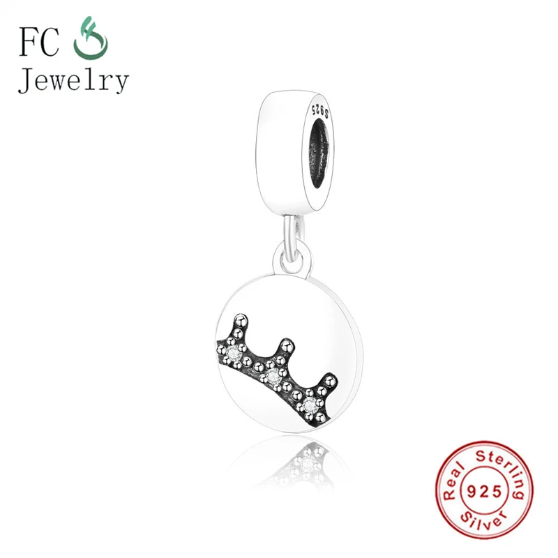925 Sterling Silver Cute Crown Dangle Charm Beads Fits Original Bracelet DIY Jewelry Making | Украшения и аксессуары