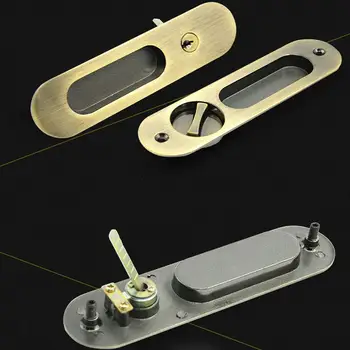 

Durable Zinc Alloy Invisible Door Sliding Gate Lock Handle Switch Practical Opener Entry With Keys