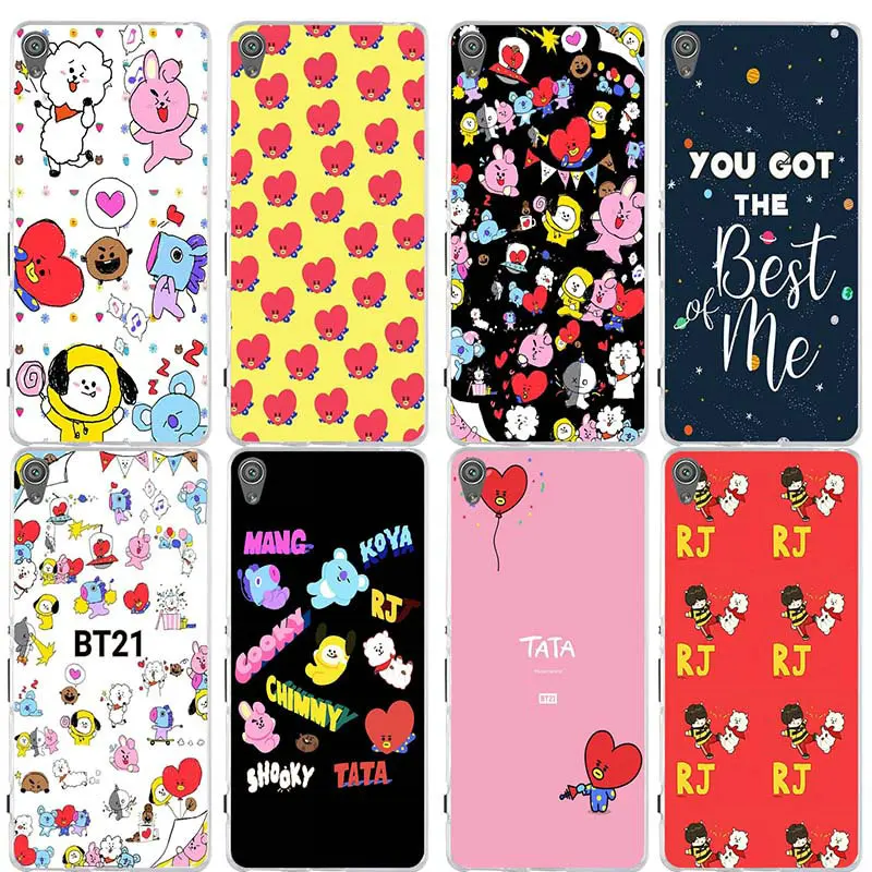 

Cartoon Lovely BT21 Silicone Soft TPU Phone Cases Cover for Sony Xperia M2 M4 M5 XA XZ Z Z1 Z2 Z3 Z4 Z5 Compact E3 E5 T3 Shell