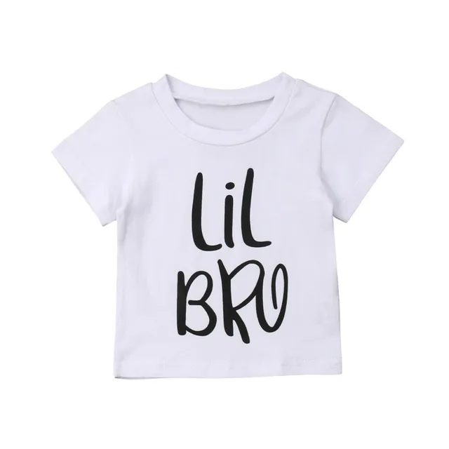 Little Brother Big Sister Twins Matching Outfit Tops Kids Baby Girl Boy Casual T-shirt Summer Short Sleeve Cute Shirt Clothes 6