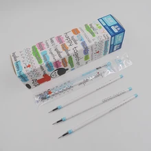 [TrueColor](10 шт./лот) милые школьные принадлежности мультяшная ручка заправка синие чернила Kawaii гелевые ручки высокого качества GR-2755