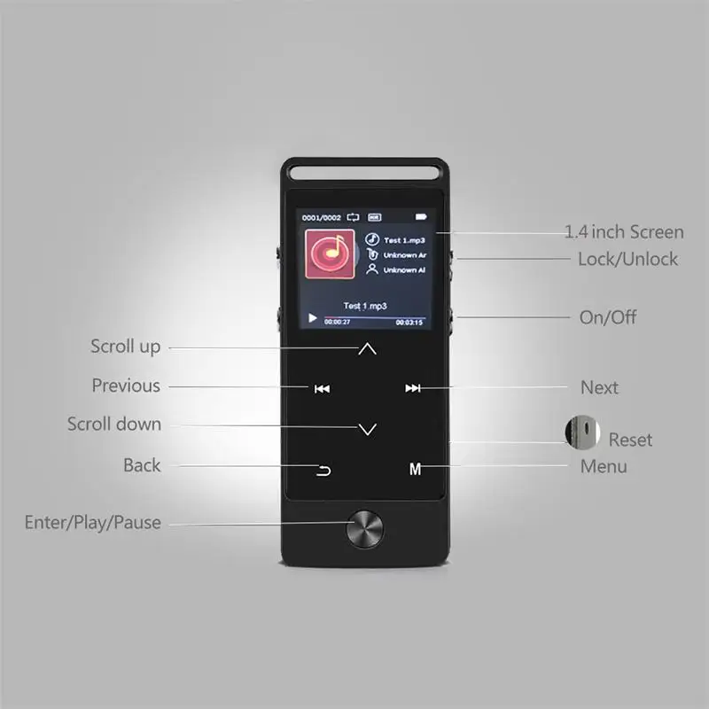 BENJIE S8 Bluetooth 4,0 Новая обновленная версия сенсорная кнопка MP3 музыкальный плеер Высокое качество без потерь MP3 музыкальный плеер с fm-радио