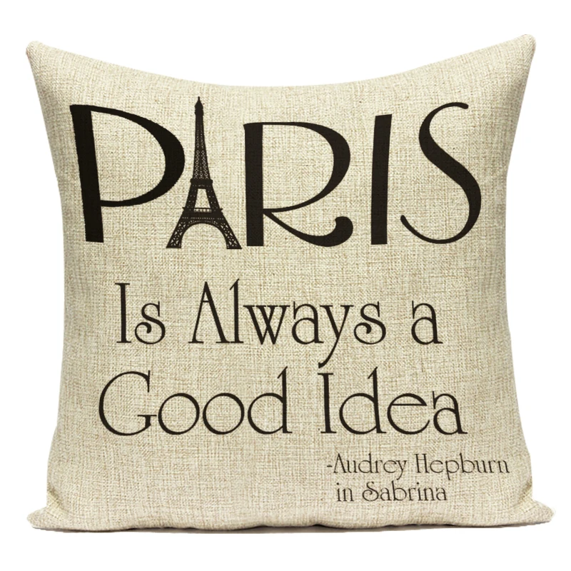 Из хлопка и льна Декоративные диванные подушки Чехол черный белый цвет с