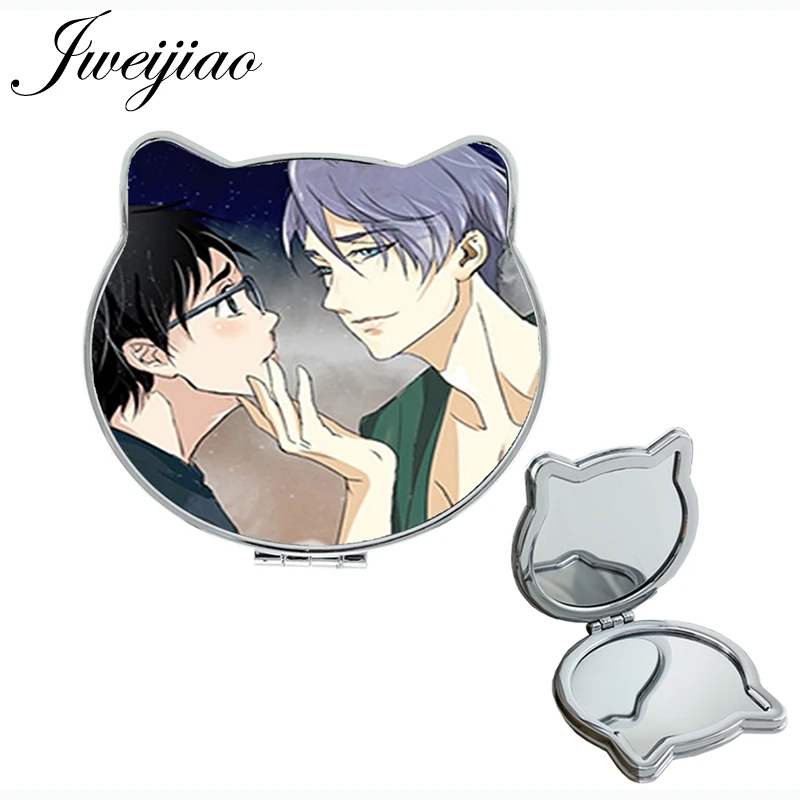 

Youhaken Japan anime Cat Ear cute Shaped Tools makeup mirrors men Homosexuality Mini Hand Purse Mirror for gay friendship AN01