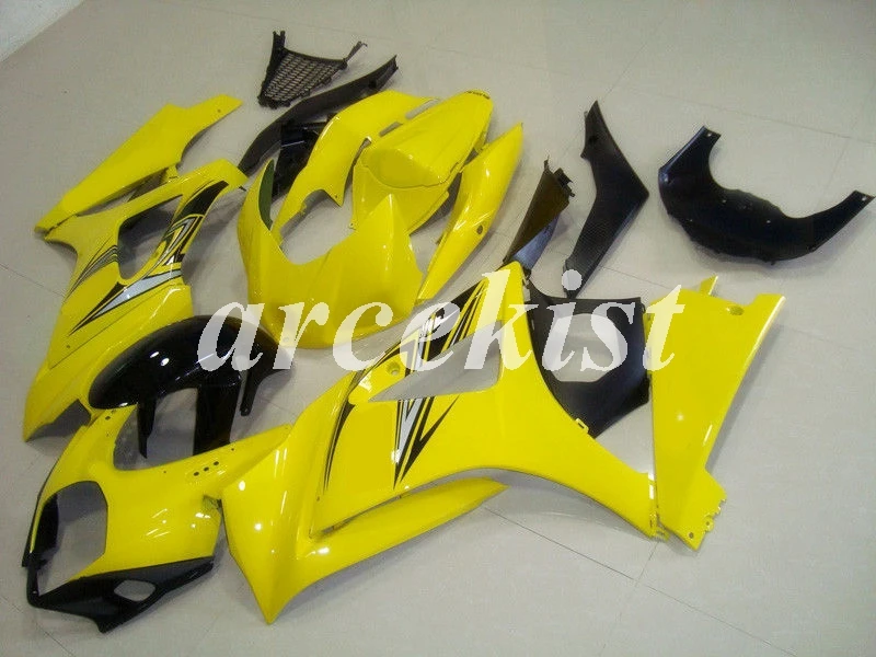 ABS мотоцикл Полный обтекатели комплект подходит для SUZUKI GSX-R1000 GSXR1000 2007 2008 07 08 K7 тела набор желтый