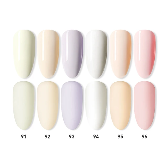 Beautilux Gel Nail Polish Lot Soak Off UV LED Semi Permanent Nails Gels Kit Lacquer Nail Art Design Varnish Wholesale Set of 6 091-096