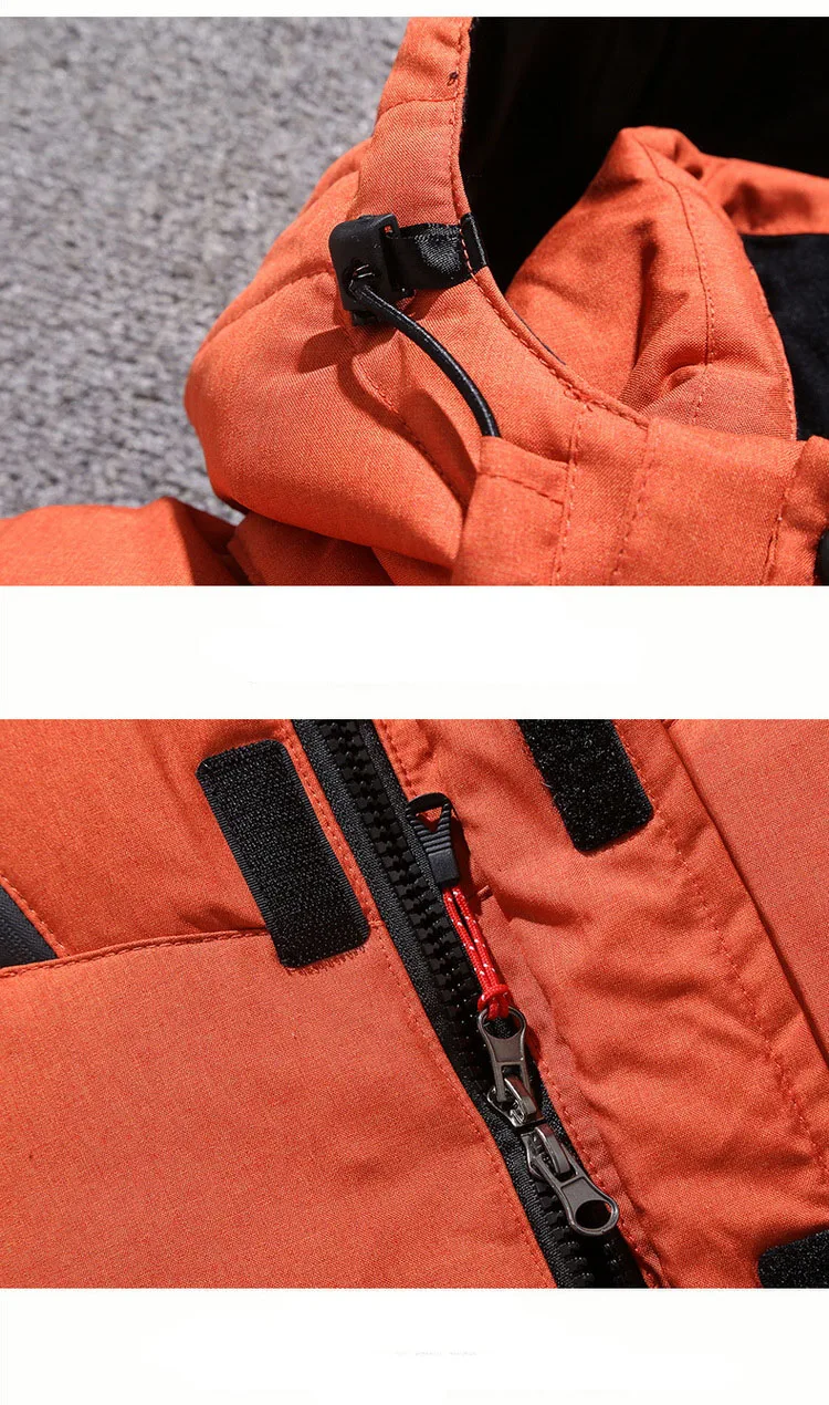 Зимний мужской пуховик, куртка, пальто, Мужская Короткая Толстая ветрозащитная парка с капюшоном, зеленый черный синий серый оранжевый M-3XL