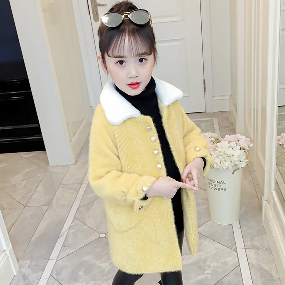 

Girls Long Jackets Solid Windbreaker For Girl Casual Style Jacket For Kids Teenage Clothes For Girls 6 8 10 12 14 Years