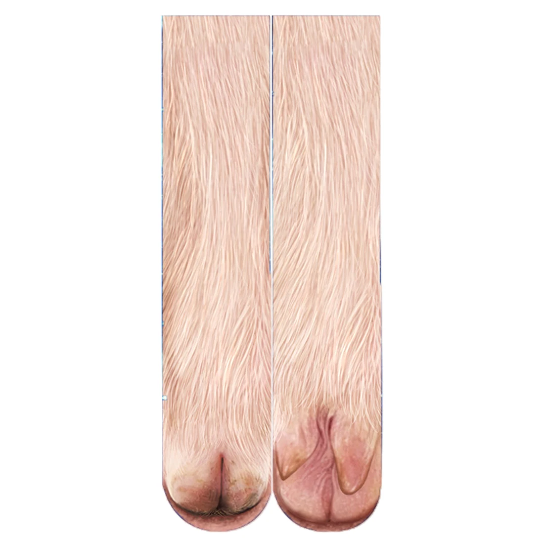Носки с 3D-принтом в виде лап животных, носки с изображением лап животных, носки с изображением тигра, кота, леопарда, хлопковые высокие носки для мужчин и женщин - Цвет: 1