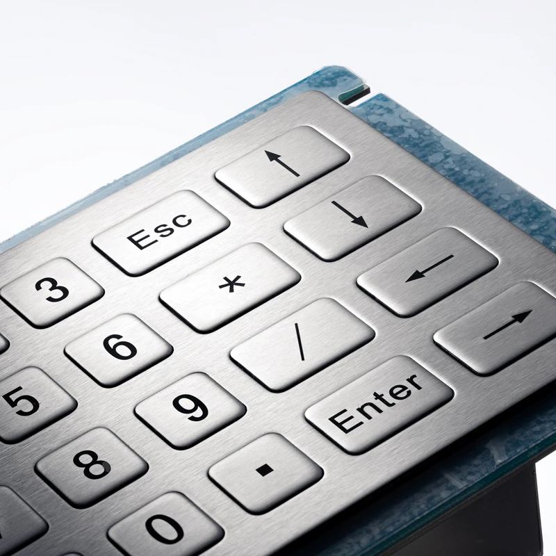 quiosque industrial áspero de aço inoxidável teclado