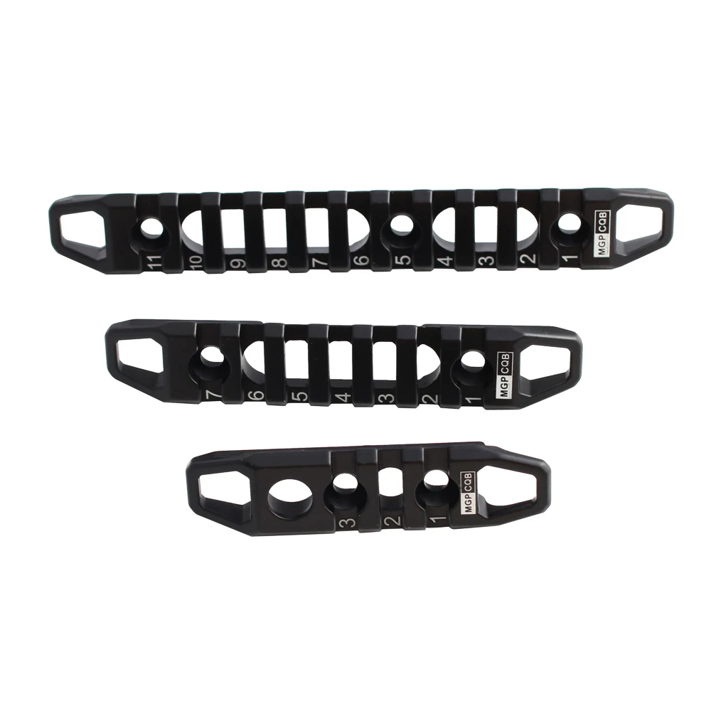 

Hollow M-LOK / KeyMod Rail Section 3 7 11 Slots Picatinny Accessory Rail Sections