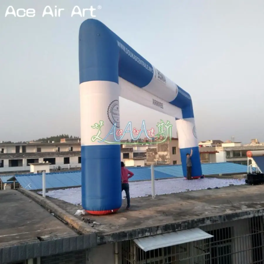 Giant Inflatable Start Finish Line Archway Entrance Bows for Sport Game 12m x 6m Free Air Blower