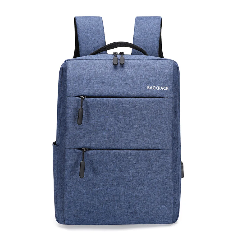 

Fashion Oxford Cloth Solid Color Backpack Anti-Theft Business Bag 15.6-Inch Computer Bags Usb Backpacks 2020 New