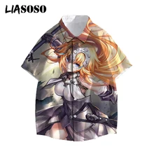 Liasoso, camisa com estampa 3d, dia das bruxas, manga curta, estampa de anime japonês, moda urbana