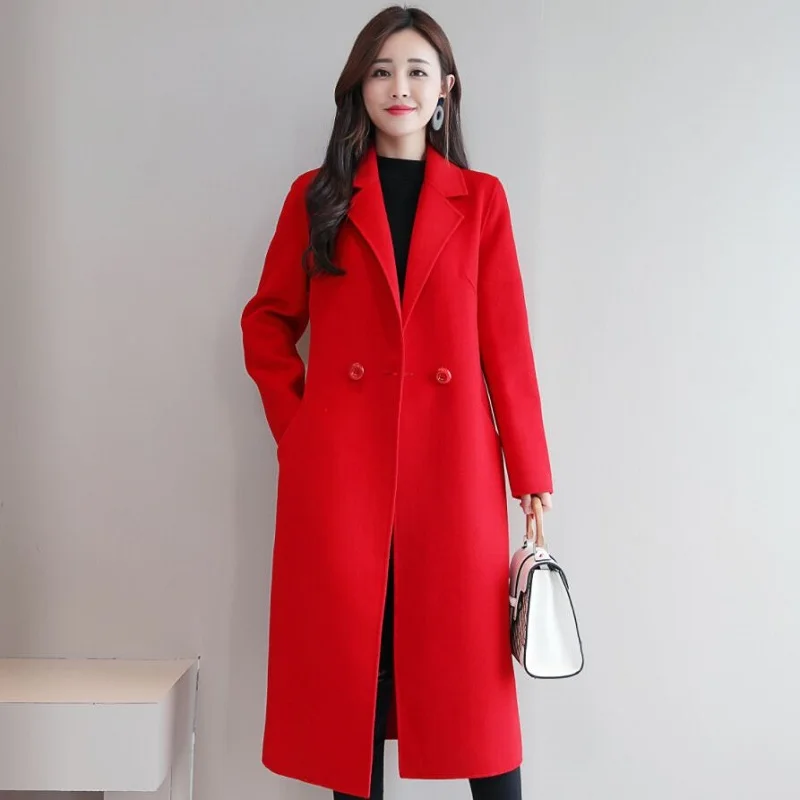 

Autum/winter women outerwear jacket woolen and blend coats women overcoat maternity outerwear coats