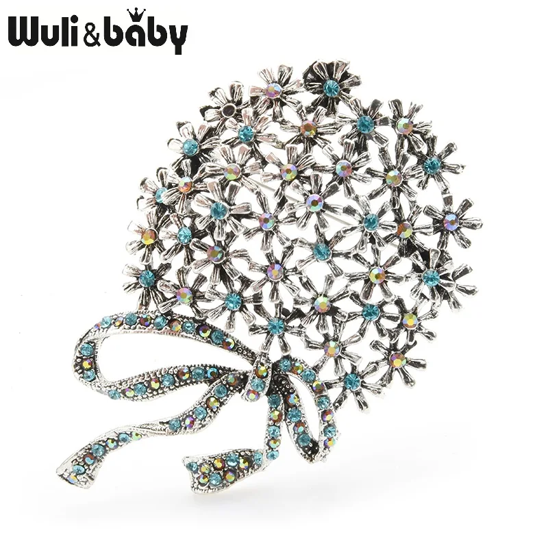 Wuli& baby, ретро, золотые, серебряные, круглые броши в виде цветка для женщин, сплав, брошь на свадьбу, банкет, булавки, подарки на год
