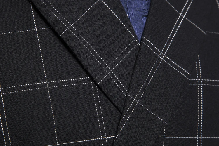 Seenimoe, мужской жилет, M-3XL, мужской деловой Блейзер, жилеты, Повседневный, в полоску, в клетку, двубортный, с отложным воротником, деловой Блейзер, жилеты