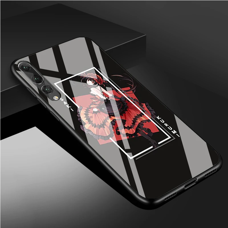 waterproof case for huawei Anime Mô Hình Kurumi Tokisaki Ngày Một Sống Đen Mềm Mại Ốp Lưng Điện Thoại Huawei 40 30 20 10 9 Lite Pro P thông Minh 2019 Y6 Prime2019 Y9 2018 silicone case for huawei phone