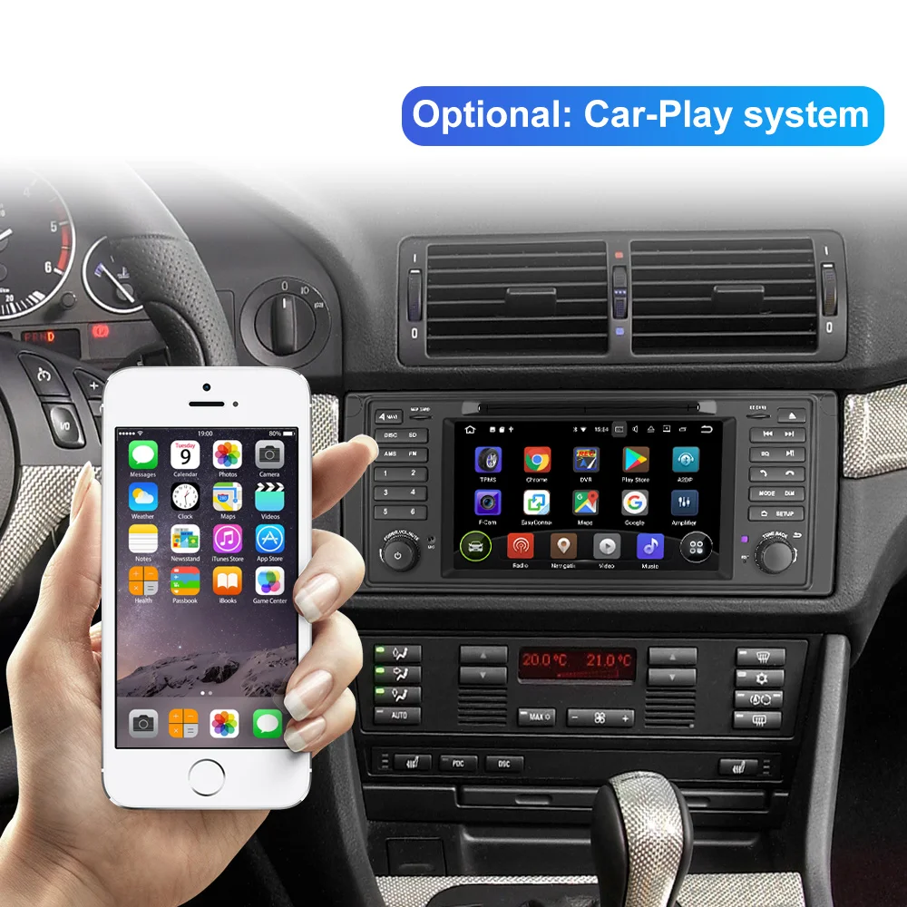  Isudar 1 Din Android 9 Auto Radio For BMW E39 X5 E53 Octa Core RAM 4GB ROM 64GB GPS Car Multimedia 