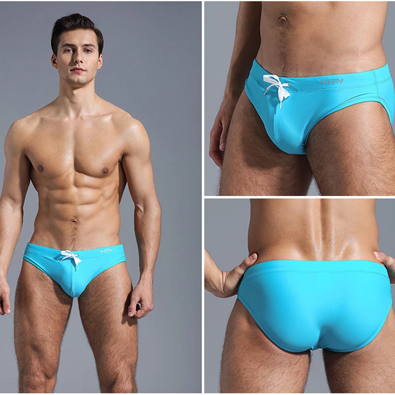 Solid Sexy Swimwear Men Swim Briefs Swimsuit Board Surf Swimming Trunks Bathing Suits Beach Shorts Men Swimwear Sunga Bikinis
