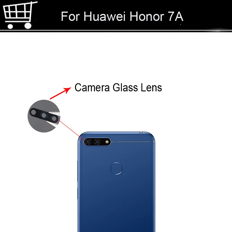2PCS New For Huawei Honor 7A 7a Rear Back Camera Glass Lens 7 A Repair Spare Parts Honor7A Replacement | Мобильные телефоны и