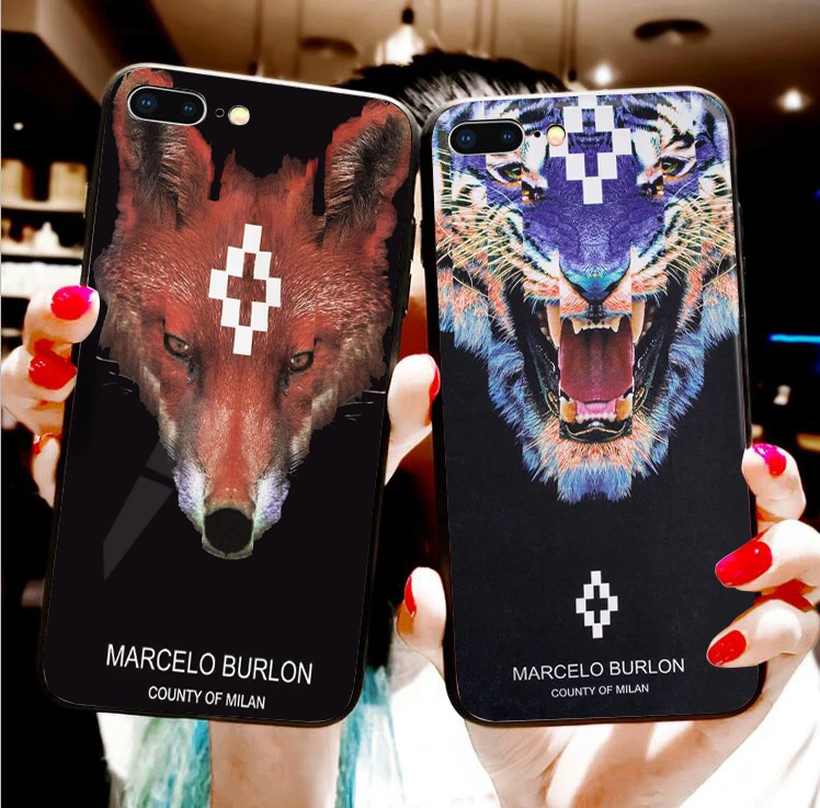 

Cool Black Marcelo Burlon Case for iPhone X XS MAX XR Wing Snake Animal Ultra soft Phone Cover for iphone 6S 7 8 Plus