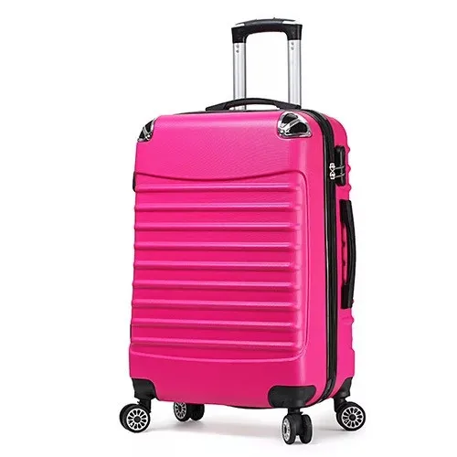 KLQDZMS 24 дюймов чемодан на колёсиках женские путешествия чемодан с колесиками прокатки Чемодан человек 20 дюймов чемодан дорожные сумки - Color: rose Red