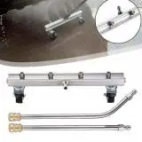 

Undercarriage Cleaning Pressure Washer High Power With Roller 4 Nozzles Stainless Steel Road Practical Sprayer Watering Wand