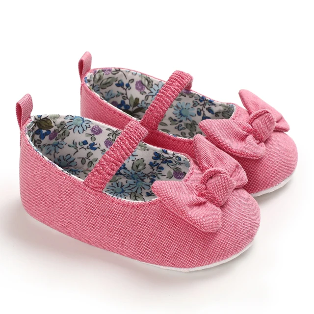 Newborns Fashion Solid Color Casual Shoes Princess Shoes Soft-soled Sneakers 0-18 Months Baby Bed Shoes Baby Walking Shoes D12