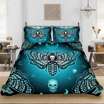 

Bedding set Bedclothes Include Duvet Cover Pillowcase Print Home Textile Bed Linens Comforter Skull Double Insect King-Full Size