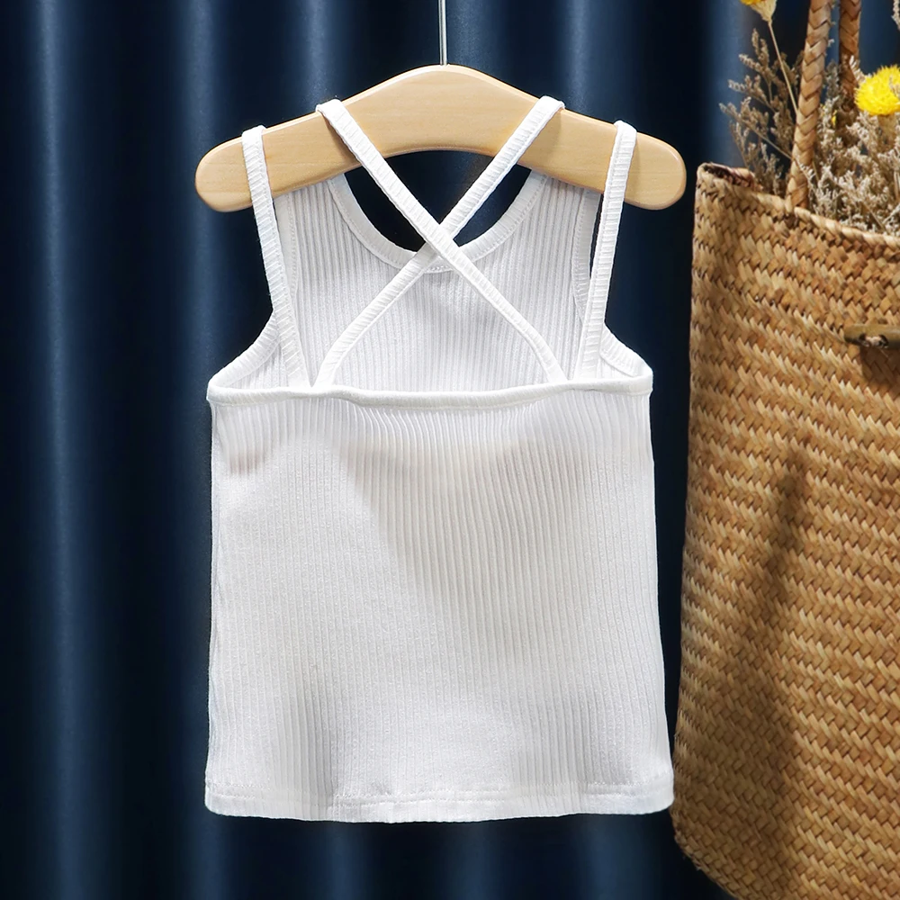 Girls Tank Tops Baby Girls Camisoles Summer Backless Tanks Toddler Kids Sleeveless Underwear Tops Children Undershirt