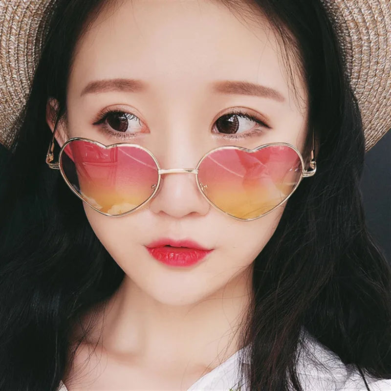 Женские солнечные очки в форме сердца женские брендовые Дизайнерские Модные