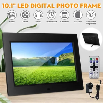 

Remote Control Digital Photo Frame 10.1/7inch HD 1024 * 600 10inch Tablet Shaped Digital Clocks with UK EU AU US Plug Adapter