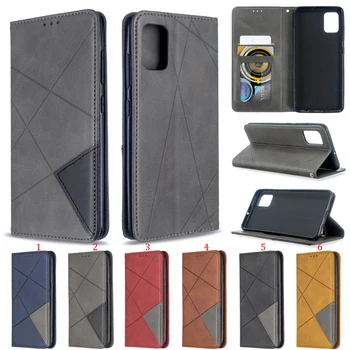 

100pcs/lot For Galaxy J4 PLUS J6 PLUS Vintage Prismatic Dark Magnet Wallet Leather Case For Samsung Galaxy A51 A71 A50 A70