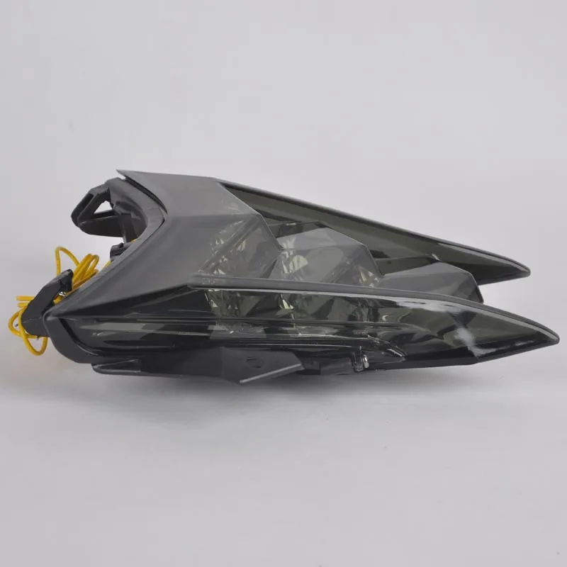 Светодиодный задние габаритные огни мотоцикла тормозной сигнал поворота интегрированный черный мигающий хвост