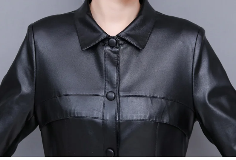 Длинная кожаная куртка женская модная куртка женская L-5XL плюс размер отложной воротник с одной крытой пуговицей верхняя одежда черный красный армейский зеленый