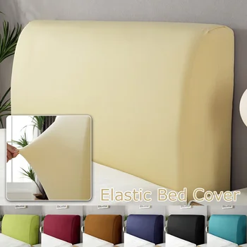 

Nordic Style Full Dustproof Bed Cover Soft Pack Bed Backrest Elastic Solid Color Comfortable Simple Modern Bed Cover Bed Spreads