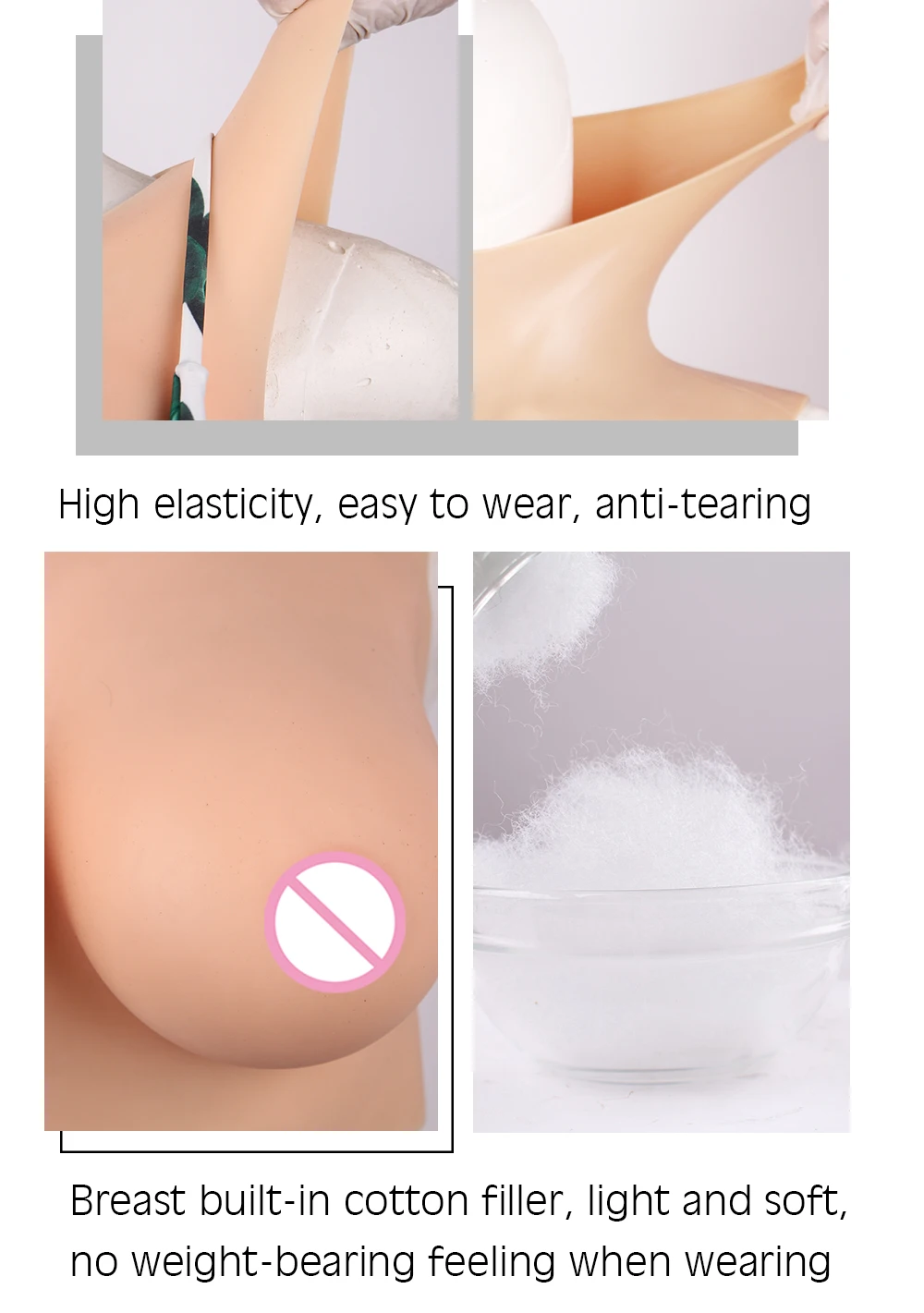 Herpinker Realistic Silicone Breast Forms for Crossdresser Fake Boobs Enhancer Drag Queen Shemale Transgender C D ECup tits (5)