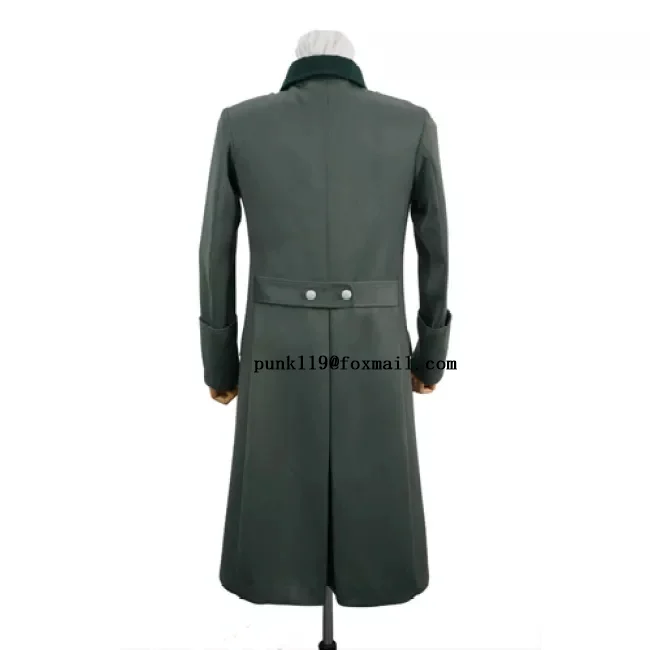 Repro-WWII 독일 M40 Waffen SS 장교 개버딘 그레이트 코트, 재현