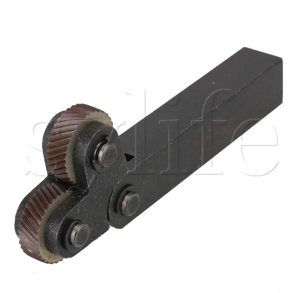 Diagonal 2.0mm Pitch 8 x 26mm Dual Wheel Knurling Linear Knurl Tool Replacement