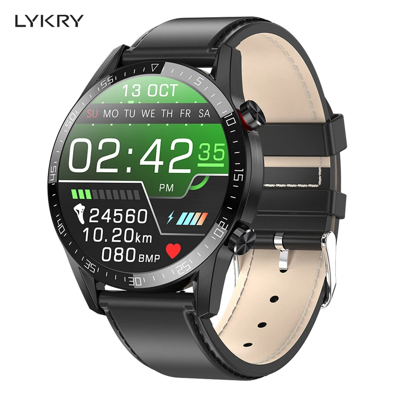 LYKRY L13 Bluetooth телефонного вызова Смарт часы ЭКГ пульсометр IP68 водонепроницаемый