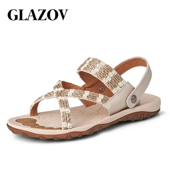 

GLAZOV Men's Sandals Summer High Quality Brand Shoes Beach Men Sandals Men Causal Shoes Fashion Outdoor Waterproof Sandals 38-44