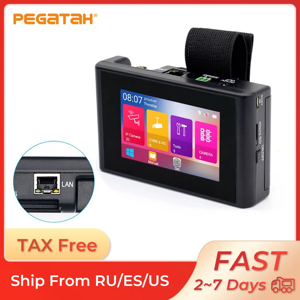 4 Inch 4K H265 4K cctv tester cctv monitor for camera Ip camera tester IPC tester poe testers camera  CCTV  camera  tester CFTV