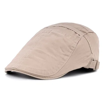 

Cotton Beret Hat Men Spring and Autumn British Style Retro Women Caps Casual Slassic Forward Hat Adjustable Sun Visors Summer