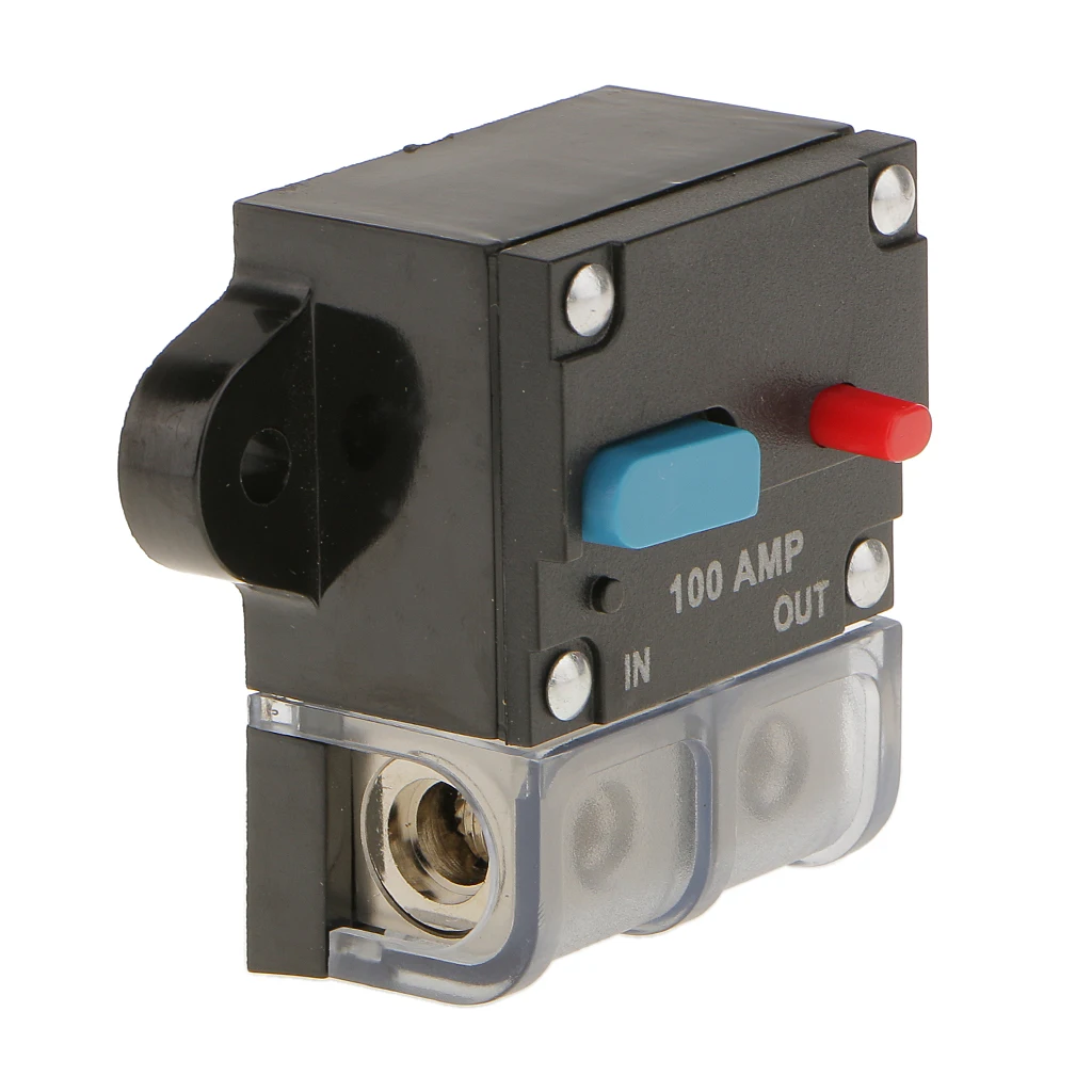 Car Truck Audio 100 Amp Amplifier Circuit Breaker Fuse Holder Protection 12V/24V