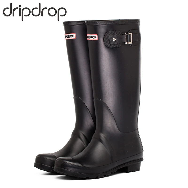 black wellingtons womens